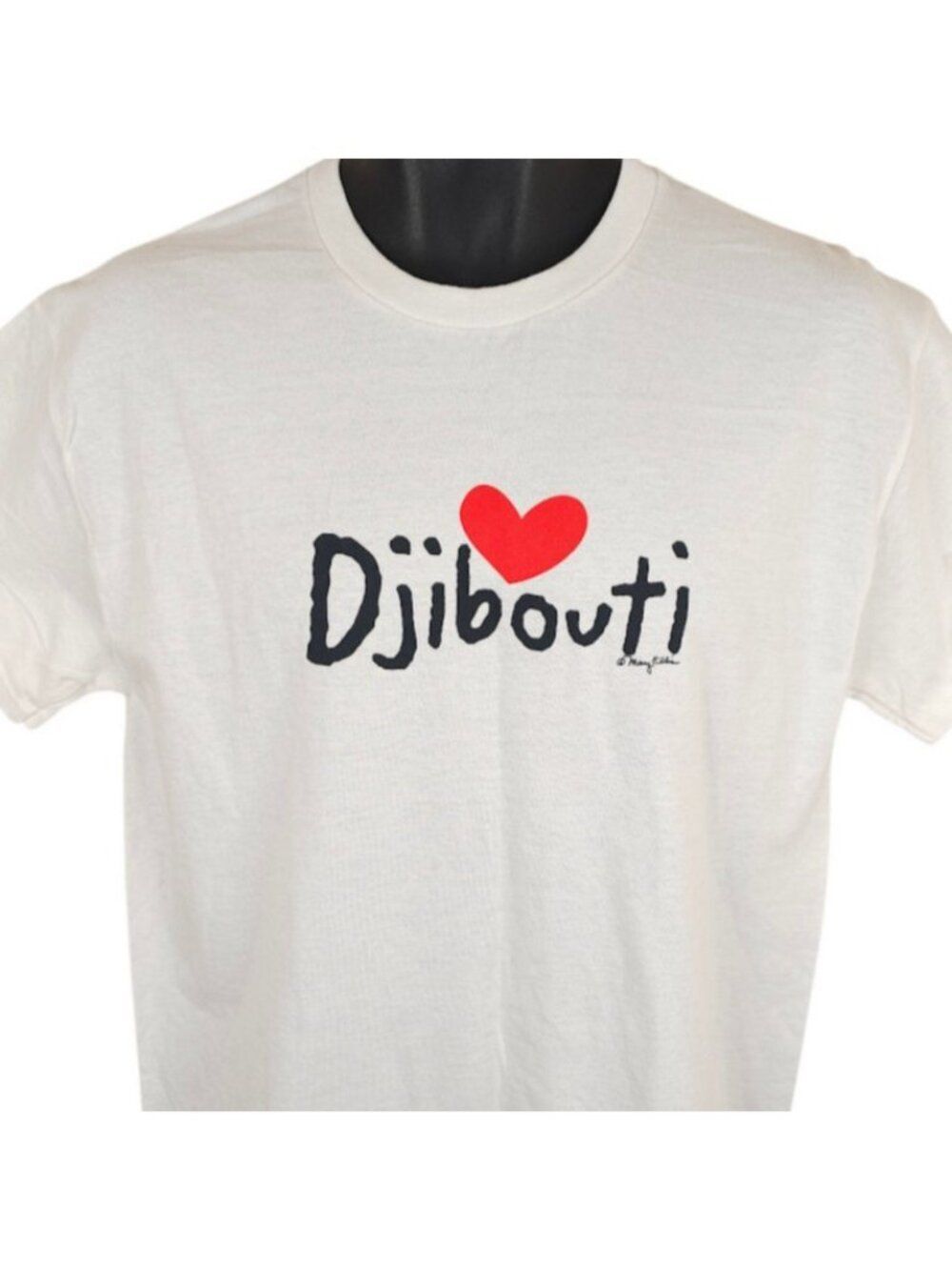 Djibouti T Shirt Mens Size Medium White Mary Ellis Souvenir Tee East Africa